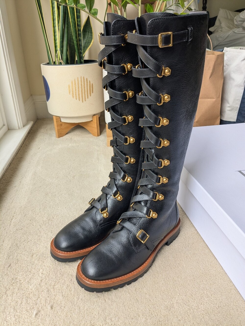 Christian Dior Wildior Leather Combat Boots - size 36.5